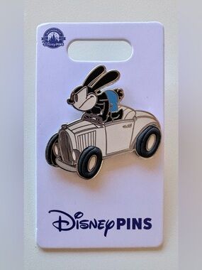 Disney Parks Disney 100 Pin OSWALD The Lucky Rabbit Driving Car Pin Trading New
